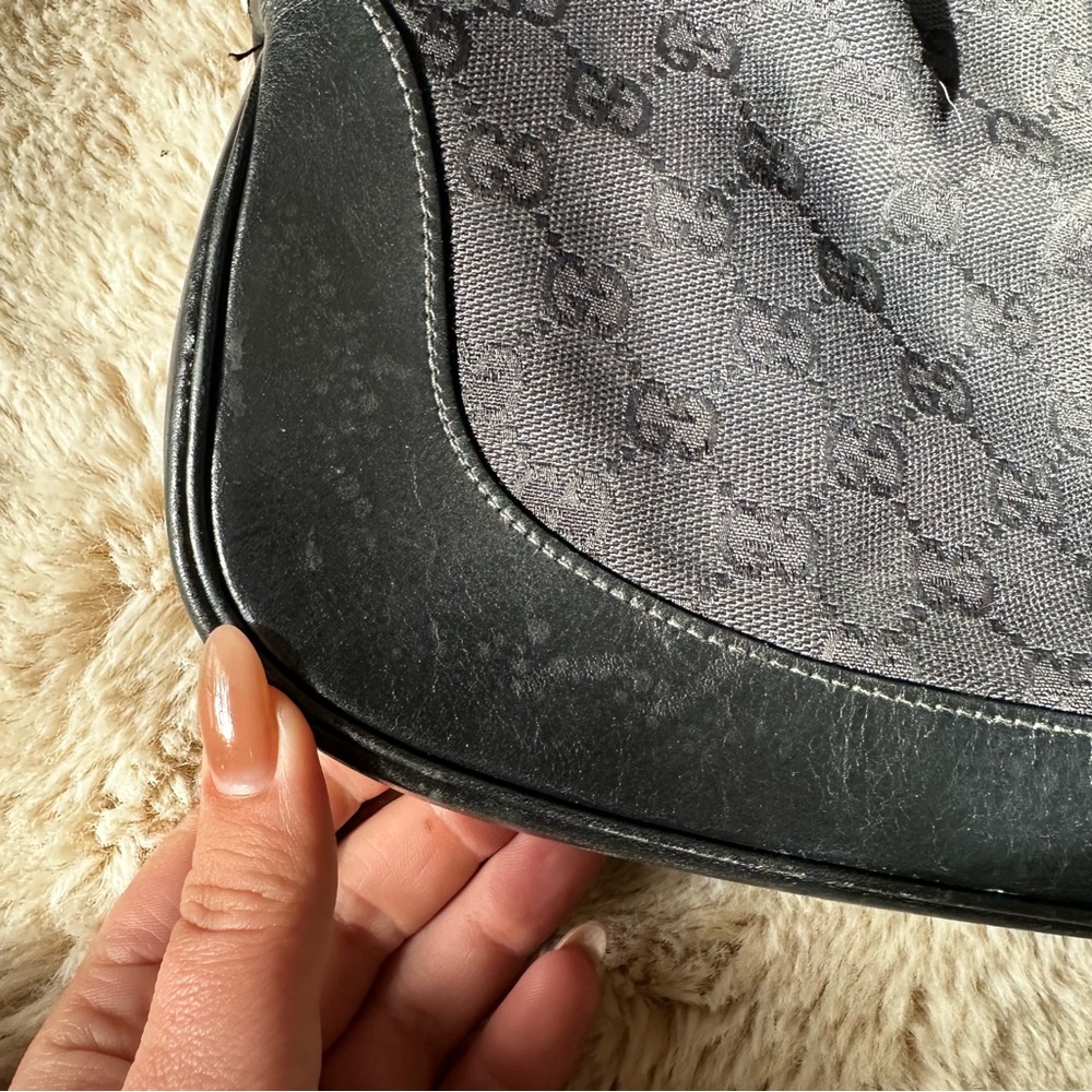 Project Bag: Gucci Tom Ford Jackie Black Monogram Shoulder Bag - Picture 3 of 13